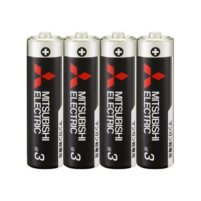 三菱 マンガン乾電池(黒) 単3形 4本パック R6PUD/4S