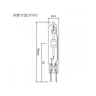 フィリップス マスターカラーCDM-TC 細管タイプ 片口金G8.5 高効率セラミックメタルハライドランプ 35W 色温度:3000K  CDM-TC35W/830 画像2