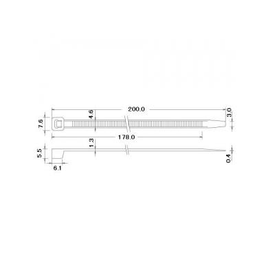 エスケイ工機 スタンダードタイ (レギュラー) 全長200mm 幅4.6mm 100本入り 緑  SKB-200LG 画像2