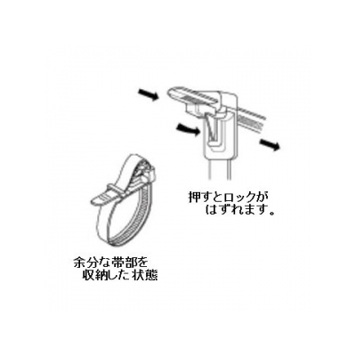 エスケイ工機 SKリリースタイ 再使用可能 標準グレード 全長200mm 幅8.9mm 100本入り  RS-200HC 画像3