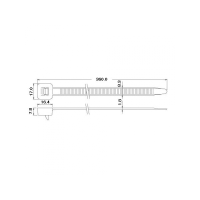 エスケイ工機 リピートタイ 再使用可能 耐熱・耐候グレード 全長360mm 幅8.3mm 50本入り  RH-350HC 画像2