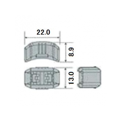 エスケイ工機 ロッキングヘッド 細幅タイプ 黒 25個入り  ED6H 画像2