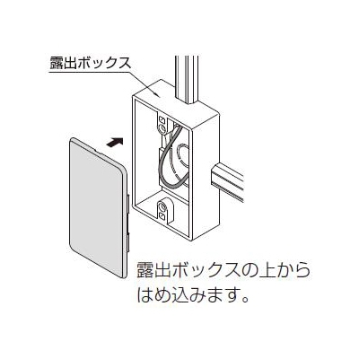 マサル工業 露出ボックス用カバー 2個用 ホワイト 《ニュー・エフモール付属品》  SFBC22 画像4