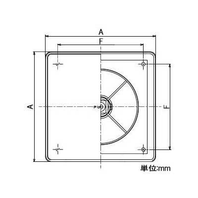 バクマ工業 樹脂製プッシュ式レジスター 標準型 自然給気用 操作部着脱式 壁面・天井面取付兼用型  REPD-100J 画像2