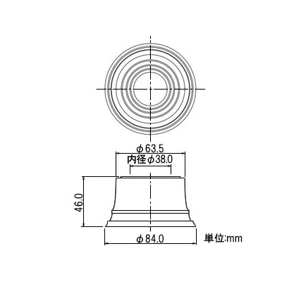 カクダイ 防臭エンド 40A・50A対応 排水ジャバラホース部品  22098 画像3