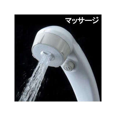 カクダイ 低水圧用マッサージストップシャワー 止水機能付シャワー 圧力逃がし式 低水圧(低流量)対応用シャワーヘッド ホワイト  356-705 画像3