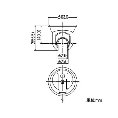 カクダイ 吸盤式シャワーフック 超強力密着シャワーフック 耐荷重約9.8N(1kgf) ホワイト  353-586 画像3