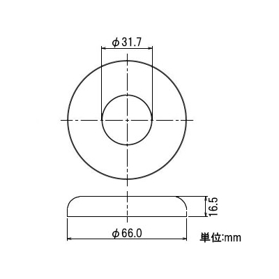 カクダイ 排水管シールワン ステンレス製 穴径φ32×外径φ66mm リブ付  0478-32×66 画像2