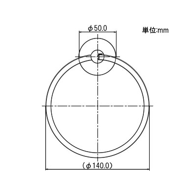 カクダイ タオルリング パイプ外径φ7mm ビス付  2069 画像2