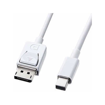 サンワサプライ 変換ケーブル ミニDisplayPort-DisplayPort 1m ホワイト  KC-DPM1W