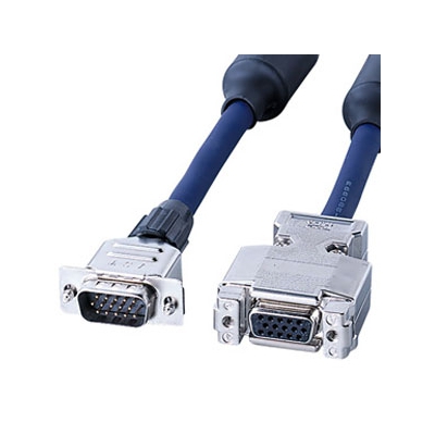 サンワサプライ ディスプレイ延長ケーブル 複合同軸ケーブル アナログRGB ストレート全結線 フェライトコア付 7m  KB-CHD157FN