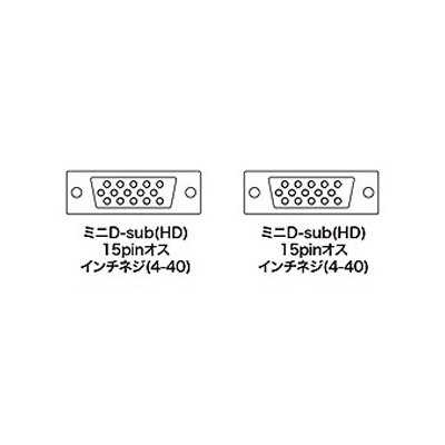 サンワサプライ ディスプレイケーブル アナログRGB ストレート全結線 6m  KB-HD156N 画像2