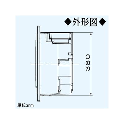 パナソニック 天井埋込形空気清浄機 適用床面積:20畳 単相100V 埋込寸法:390mm角 センサー付  F-PML40 画像4