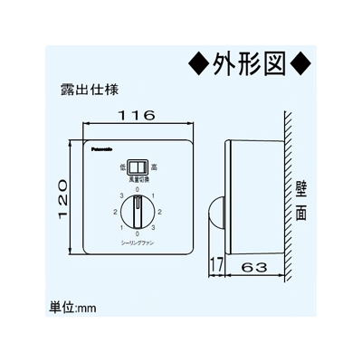 パナソニック レギレーター(別売品) シーリングファン用部材 1対1タイプ  F-ZR140 画像2