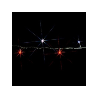 ジェフコム 【屋外用】LEDルミネーション(連結タイプ) LEDストリング 長さ2.5m 白×赤 SJ-E05-25WR
