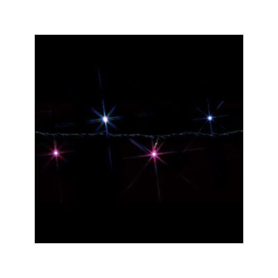 ジェフコム 【屋外用】LEDルミネーション(連結タイプ) LEDストリング 長さ2.5m 白×ピンク  SJ-E05-25WP