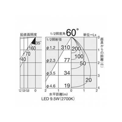 DAIKO LEDブラケットライト 超広角60° 防雨形 白熱灯80W相当 非調光タイプ 9.5W 天井付・壁付・床付兼用 首振壁向10°外向90°回転360° 電球色タイプ シルバーサテン  DOL-4406YS 画像4