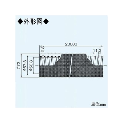 YAZAWA公式卸サイト】小口径ダクト φ50mm 材質:PVC+ポリエチレン P 