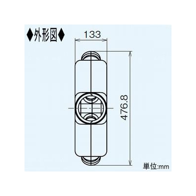 三菱 4分岐チャンバー 主管/φ100mm・枝管/φ50mm  P-04BS 画像3