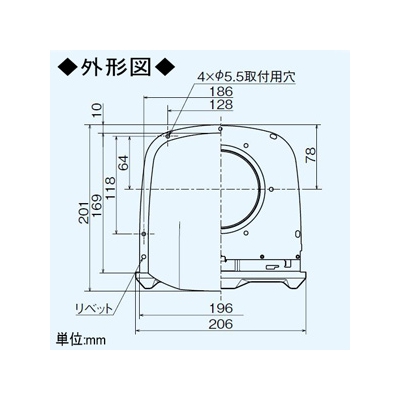 三菱 薄壁対応深形フード ダクト用 ギャラリ・ワイド水切板付 適用パイプ:φ100mm ステンレス製  P-13VSM4 画像2