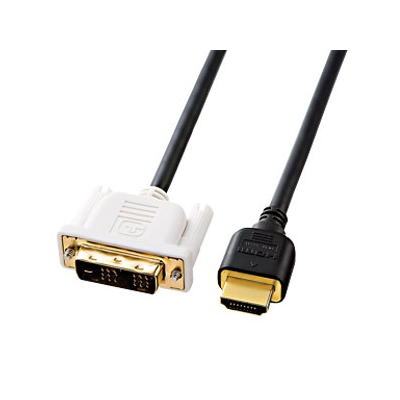 サンワサプライ HDMI-DVIケーブル HDMIプラグ-DVIプラグ(DVI-D24pinオス) 1m  KM-HD21-10K