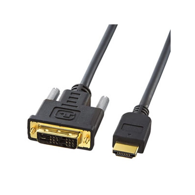 サンワサプライ HDMI-DVIケーブル DVIプラグ-HDMIプラグ 1m KM-HD21-10