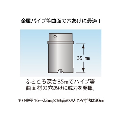 BOSCH 超硬パイプホールソーカッター 回転専用 刃先径φ19mm 《ポリクリックシステム》  PPH-019C 画像3