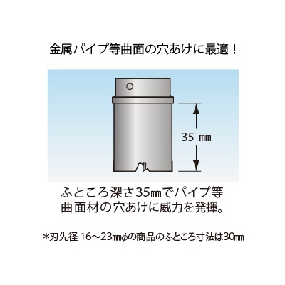 BOSCH 超硬パイプホールソーカッター 回転専用 刃先径φ45mm 《ポリクリックシステム》  PPH-045C 画像3