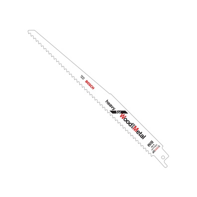 BOSCH セーバーソーブレード 切断材料:釘の入った木材・合板10～175mm、ALC10～175mm、プラスチック・グラスファイバー8～50mm 木材&金属用 5本入り 有効長205mm S1111DF