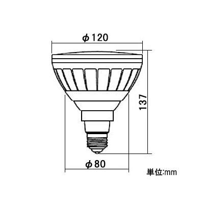 岩崎電気 LEDioc LEDアイランプ ビーム電球形 150W形 電球色タイプ 3000K相当 E26口金  LDR14L-W/830/PAR 画像2