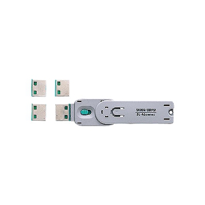 サンワサプライ USBコネクタ取付セキュリティ グリーン  SL-46-G