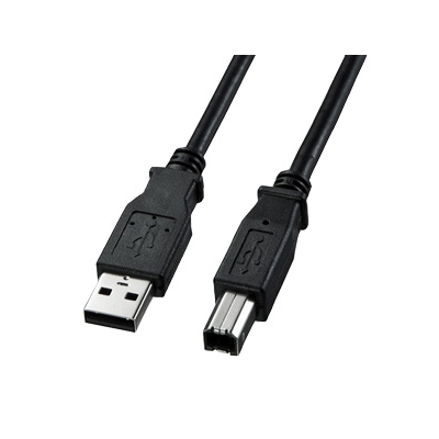 サンワサプライ USB2.0ケーブル スタンダードコネクタタイプ 長さ2m ブラック  KU20-2BKK