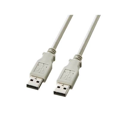サンワサプライ USBケーブル A-Aコネクタ 長さ1m KB-USB-A1K2