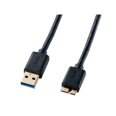 サンワサプライ USB3.0対応マイクロケーブル USB IF認証タイプ ブラック 長さ0.5m KU30-AMC05BK