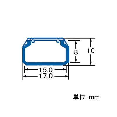サンワサプライ ケーブルカバー 角型 幅17.0mm 両面テープ付 ホワイト  CA-KK17 画像3