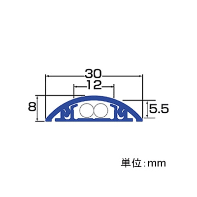 サンワサプライ ケーブルカバー 幅30mm 木目模様  CA-R30M 画像2