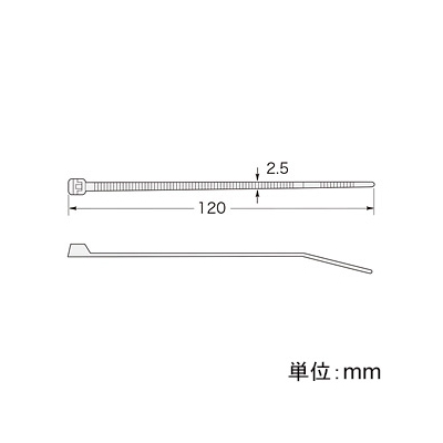 サンワサプライ ケーブルタイ 長さ120mm 50本入  CA-601N 画像2