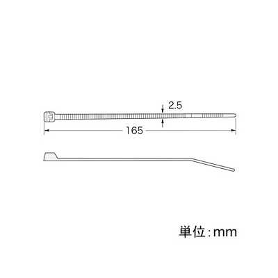 サンワサプライ ケーブルタイ 長さ165mm 30本入  CA-602N 画像2