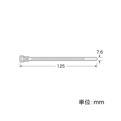 サンワサプライ ケーブルタイ(ワイド) 長さ125mm 10本入  CA-613N 画像3