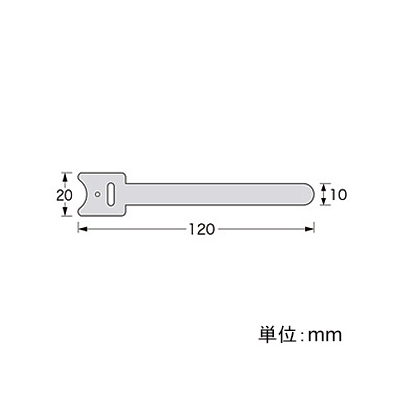 サンワサプライ ケーブルタイ(面ファスナー) ガイド穴タイプ Sサイズ ブラック 4本入  CA-MF1KN 画像4