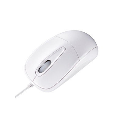 サンワサプライ 静音有線光学式マウス USBコネクタ(Aタイプ) 中型サイズ ホワイト MA-122HW