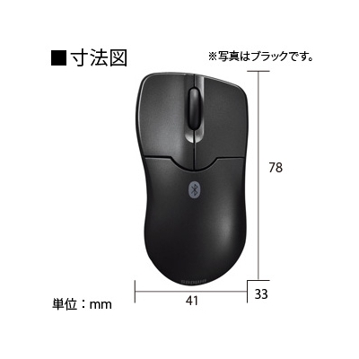 サンワサプライ ワイヤレスブルーLEDマウス Bluetooth3.0 超小型サイズ レッド  MA-BTBL27R 画像2