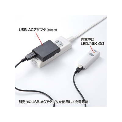 サンワサプライ ブルートゥースバーコードリーダ USB充電タイプ シリコンカバーケース付  BCR-001 画像5