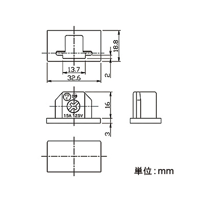 東芝 エンドキャップ  ?形 白  NDR0232 画像3