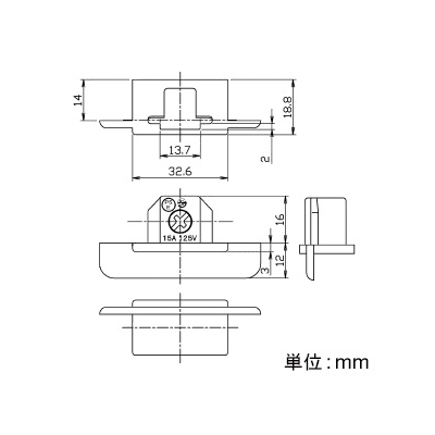 東芝 エンドキャップ 埋込形 Ⅵ形 白  NDR0262 画像3