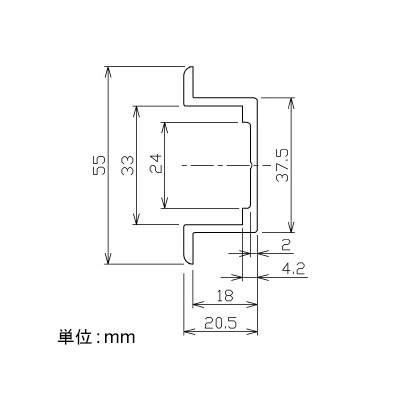 東芝 埋込枠 Ⅵ形 長さ3m 白  NDR0260 画像3