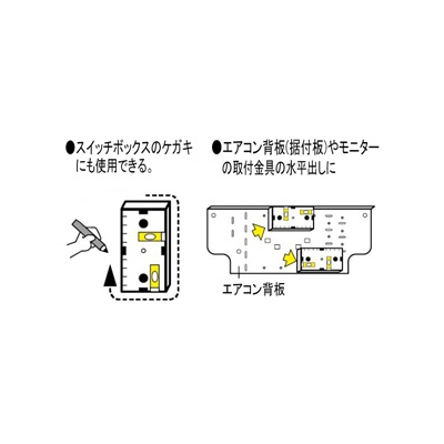 ジェフコム スイッチボックスケガキレベル 目盛付 W95×H51×D13mm  ML-5M 画像3