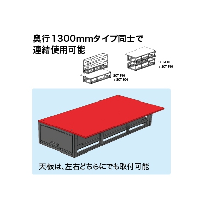 ジェフコム バンキャビネット 幅700×奥1300×高265mm  SCT-F10 画像2