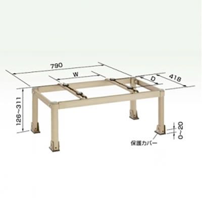 (N)オーケー器材 アルミ製据付架台 《アルミキーパー》 平置台 K-AH63CL