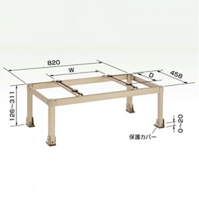 (N)オーケー器材 アルミ製据付架台 《アルミキーパー》 平置台 K-AH83C